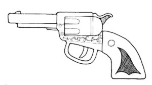 Пистолет картинки раскраски (20)