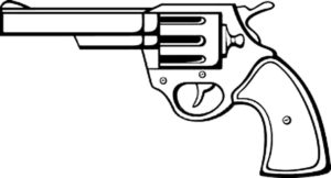 Пистолет картинки раскраски (24)