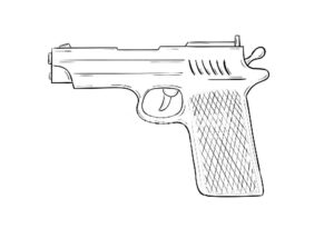 Пистолет картинки раскраски (3)