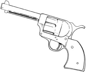 Пистолет картинки раскраски (31)