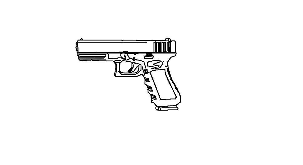 Пистолет картинки раскраски (33)