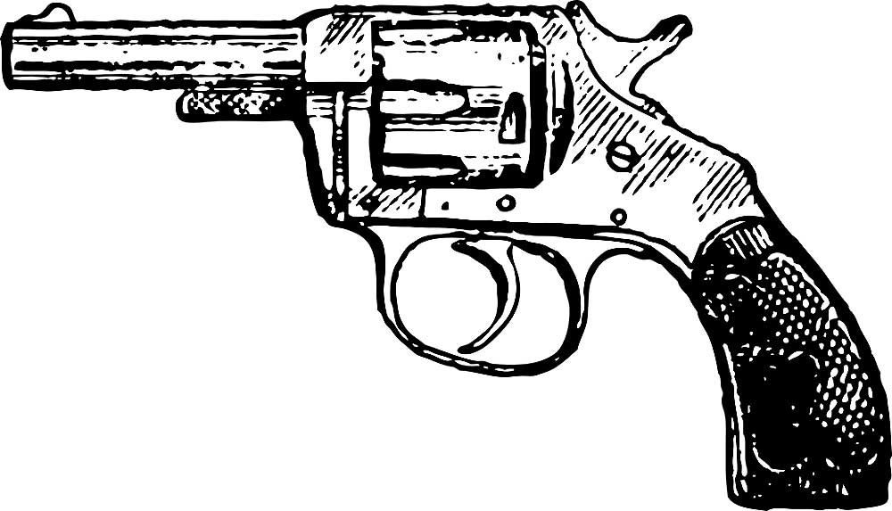 Пистолет картинки раскраски (39)