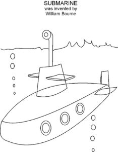 Подводная лодка картинки раскраски (10)
