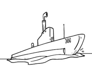Подводная лодка картинки раскраски (13)