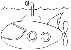 Подводная лодка картинки раскраски (22)
