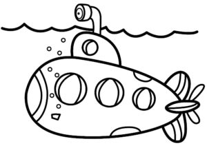 Подводная лодка картинки раскраски (23)
