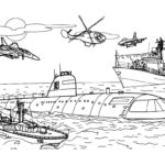 Подводная лодка картинки раскраски (24)