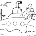 Подводная лодка картинки раскраски (25)