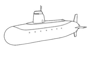 Подводная лодка картинки раскраски (26)