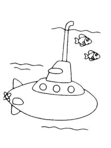 Подводная лодка картинки раскраски (30)