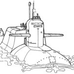 Подводная лодка картинки раскраски (31)