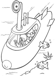 Подводная лодка картинки раскраски (33)
