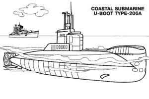 Подводная лодка картинки раскраски (35)