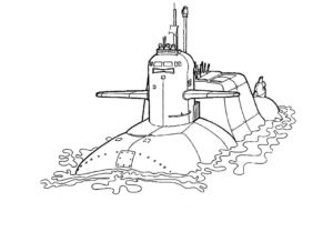 Подводная лодка картинки раскраски (7)