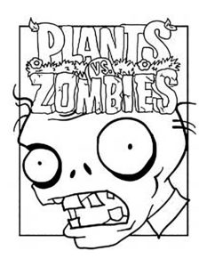 Растения против зомби картинки раскраски (33)