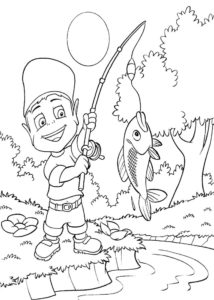Рыбалка картинки раскраски (32)