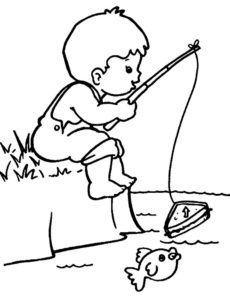 Рыбалка картинки раскраски (46)