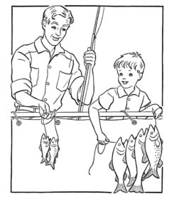 Рыбалка картинки раскраски (67)