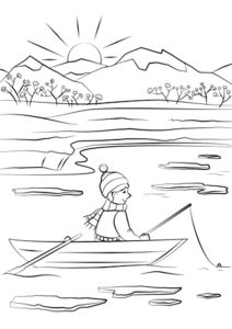 Рыбалка картинки раскраски (82)