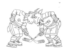 Хоккей картинки раскраски (19)