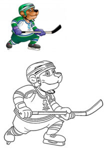 Хоккей картинки раскраски (2)