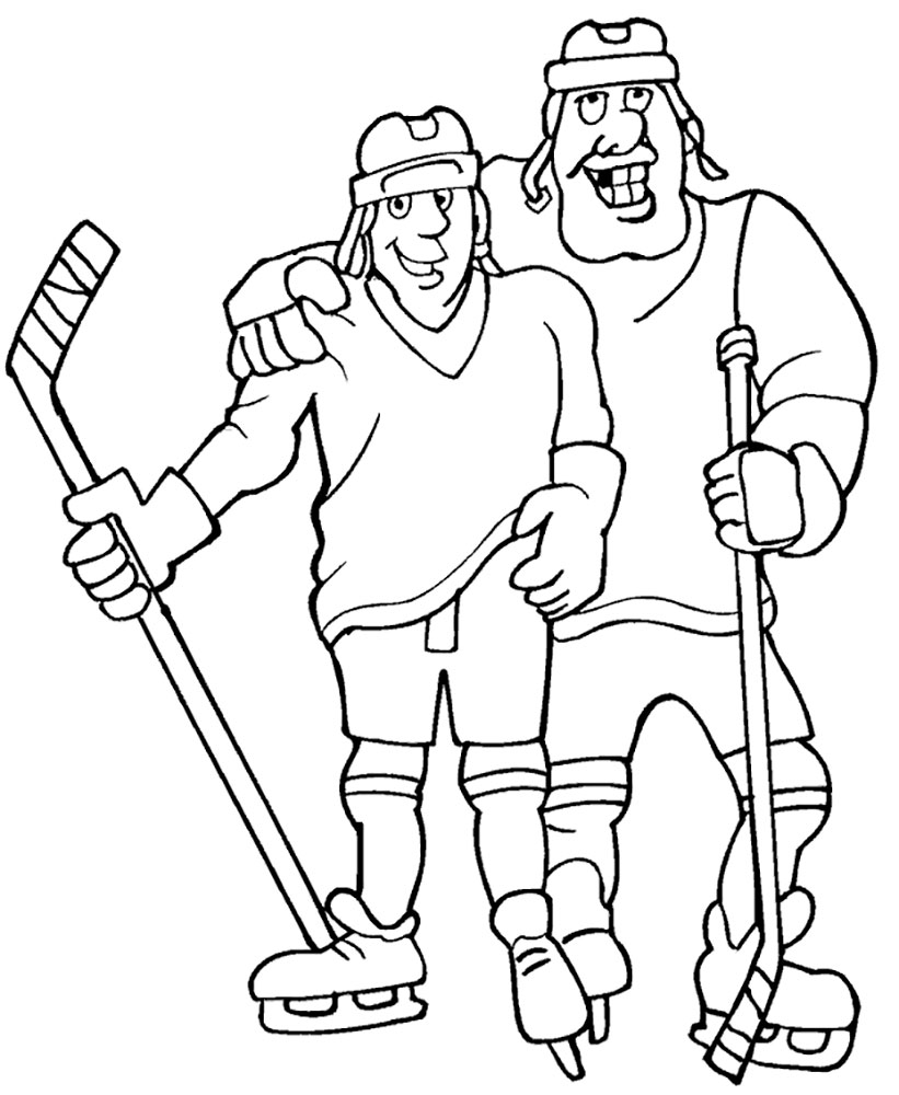 Хоккей картинки раскраски (21)