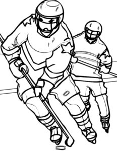 Хоккей картинки раскраски (22)