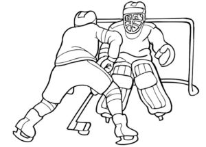Хоккей картинки раскраски (32)