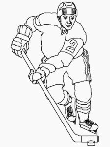 Хоккей картинки раскраски (33)