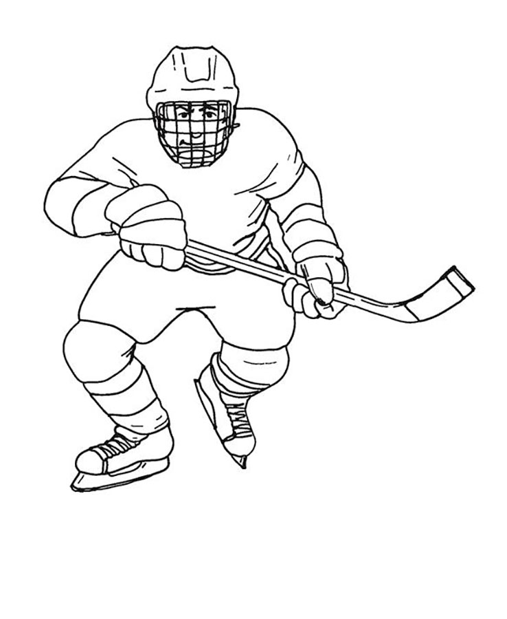 Хоккей картинки раскраски (38)