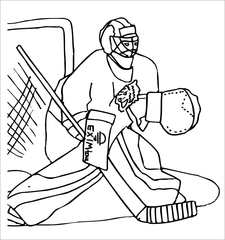 Хоккей картинки раскраски (44)