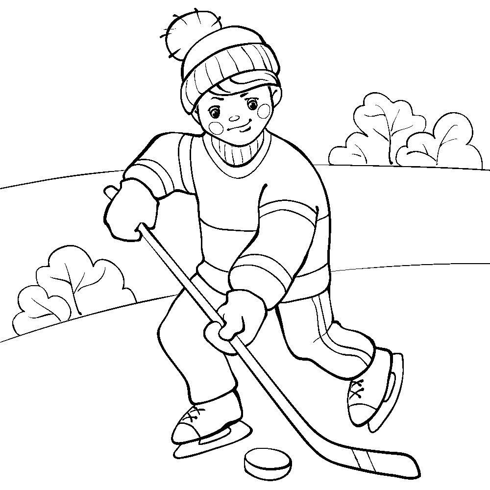 Хоккей картинки раскраски (47)