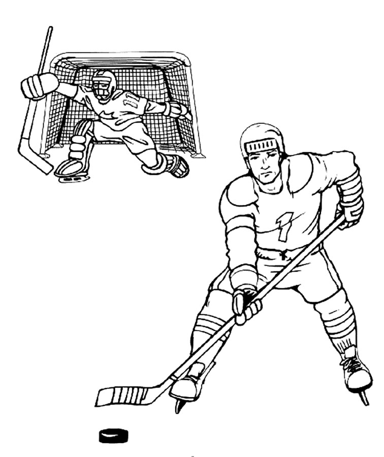 Хоккей картинки раскраски (5)