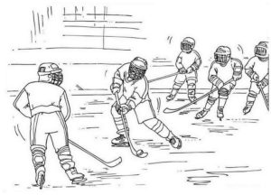Хоккей картинки раскраски (55)