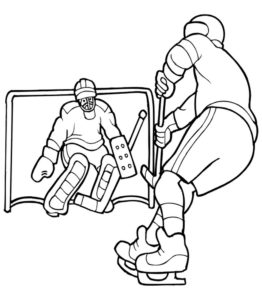 Хоккей картинки раскраски (58)