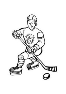 Хоккей картинки раскраски (63)