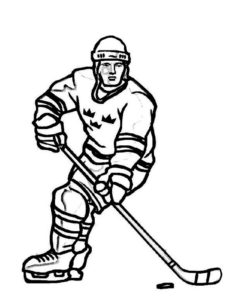 Хоккей картинки раскраски (69)