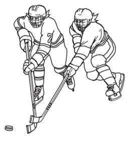 Хоккей картинки раскраски (9)