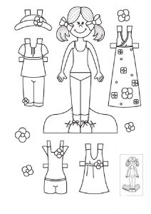 одежда для детей картинки раскраски крупные (15)