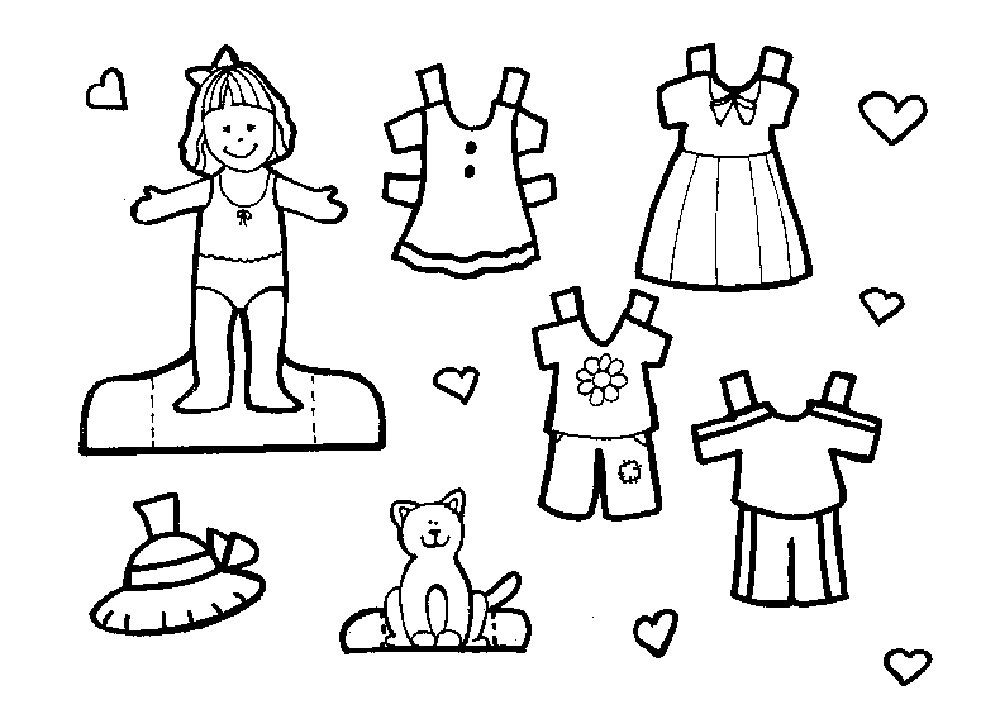 одежда для детей картинки раскраски крупные (7)