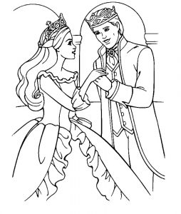 принц и принцесса картинки раскраски крупные (14)