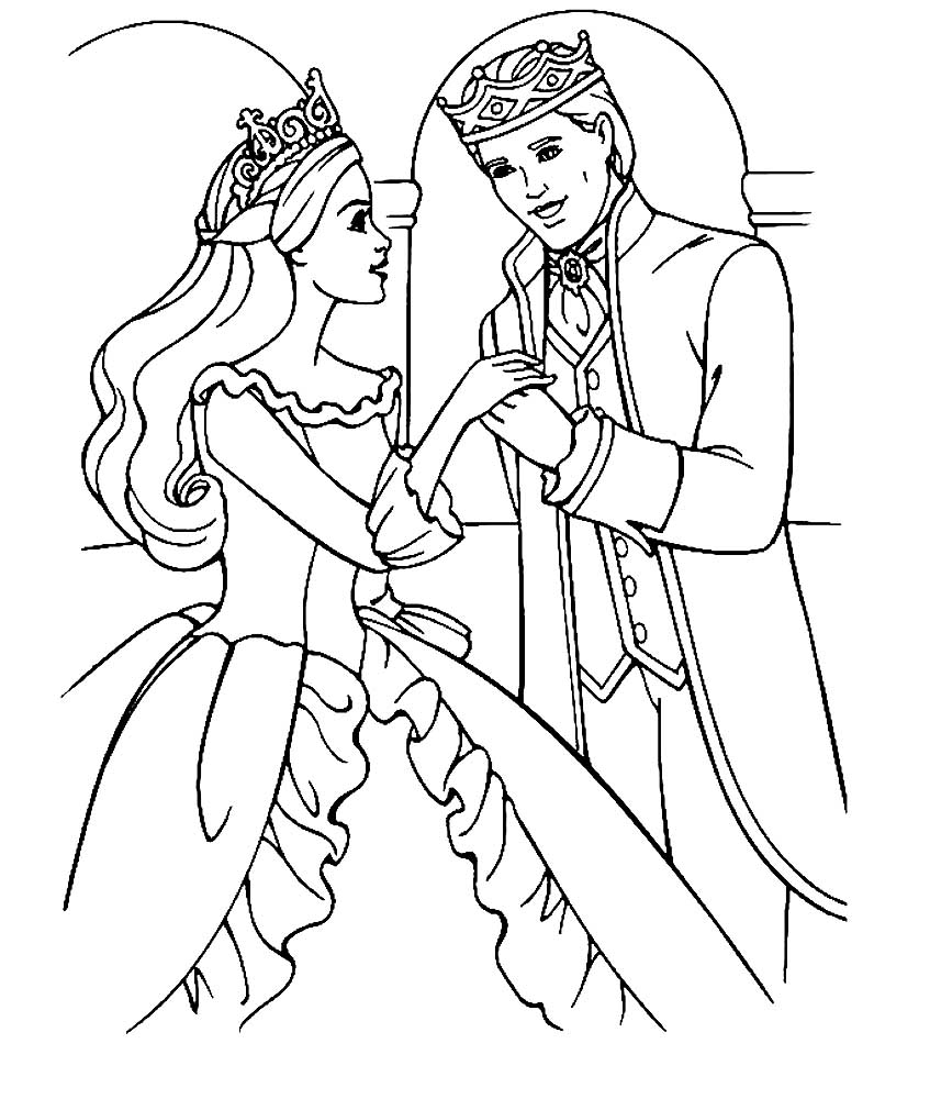 принц и принцесса картинки раскраски крупные (14)