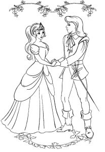принц и принцесса картинки раскраски крупные (15)