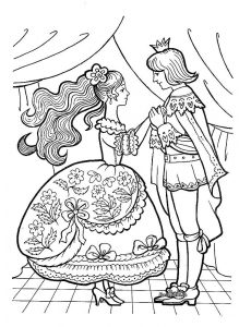 принц и принцесса картинки раскраски крупные (17)