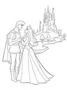 принц и принцесса картинки раскраски крупные (18)