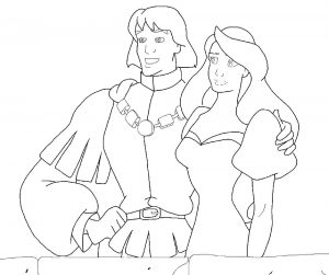 принц и принцесса картинки раскраски крупные (43)