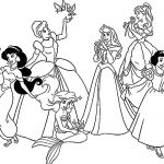принцессы диснея картинки раскраски крупные (14)