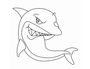 Акула картинки раскраски (21)