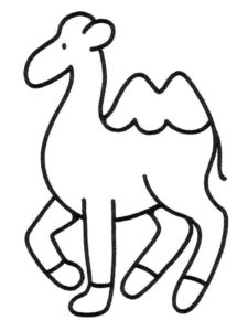Верблюд картинки раскраски (55)