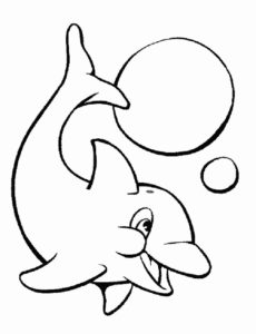 Дельфин картинки раскраски (10)